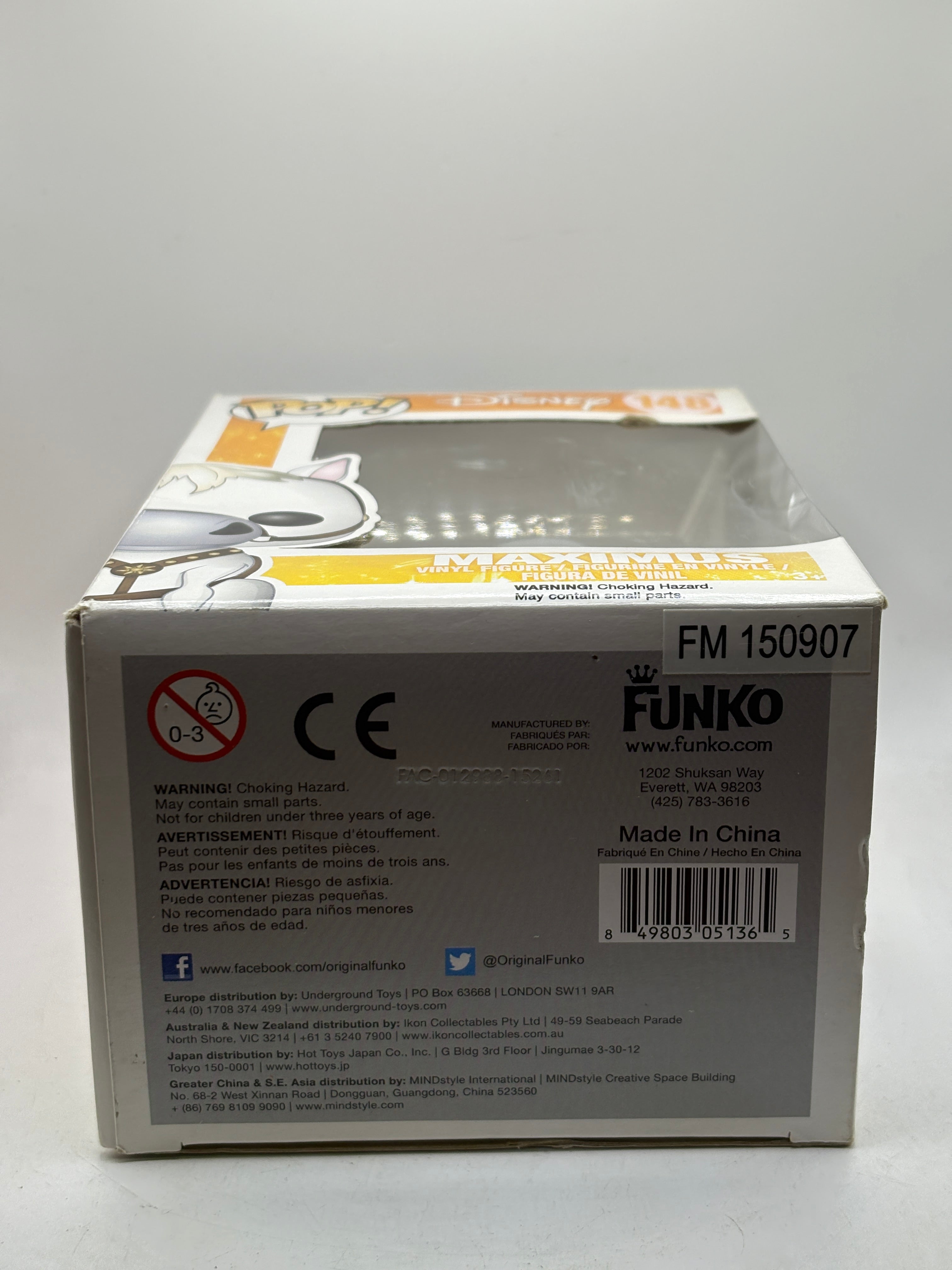 Funko POP! Disney #148 Maximus Vinyl Figure Sun Faded Box Damage